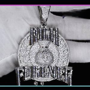 Personalizado VVS diamante colgante nombre letra 18K oro blanco para hombres mujeres fiesta desgaste Hip Hop Iced colgantes finos encantos - Product Image 2