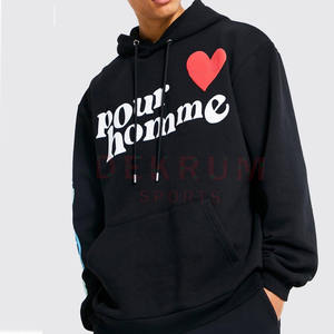 Sweat à capuche personnalisé pour homme 2026, impression en relief, couleur unie, décontracté, vêtements d'hiver, 100% coton, en solde - Product Image 1