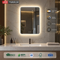Miroir de salle de bain rétroéclairé avec capteur tactile, lumière LED anti-buée, personnalisable, fournisseur d'usine, vente en gros, 500 x 700, fabricants