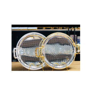 Bandeja plateada de diseño elegante con asas hechas de bandeja de Decoración de mesa de acero inoxidable Proveedores de accesorios de hotel a bajo precio - Product Image 5