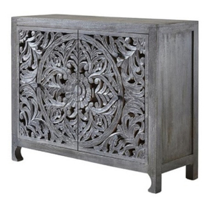 Rắn hai cửa xoài gỗ sideboard handcarved với đẹp hai giai điệu cho phòng khách phòng ngủ phong cách Ấn Độ tủ bếp - Product Image 2