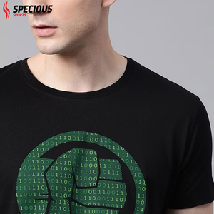 เสื้อยืดผ้าฝ้ายและโพลีเอสเตอร์โอเวอร์ไซส์สำหรับผู้ชายผ้าเทอร์รี่พิมพ์ลายโลโก้ตามสั่งแบบ2025 - Product Image 6