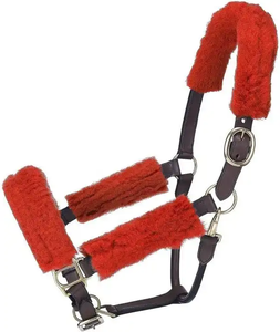 Ensemble polaire haut confort et haute qualité cuir peau de mouton polaire cheval licou Portable licou au prix de gros meilleure vente - Product Image 5