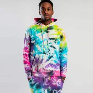 Conjunto Deportivo para Hombre con Capucha, Bolsillos Tipo Canguro, Estampado Tie-Dye, Antibacteriano, Transpirable, Ajuste Regular, Algodón, Totalmente Personalizable - Product Image 5
