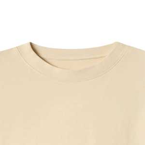 เสื้อยืด2025ทรงหลวมโอเวอร์ไซส์สำหรับผู้ชายเสื้อยืดคอกลมผ้าคอตตอนสีขาวคอเล็กไหล่ตก - Product Image 4