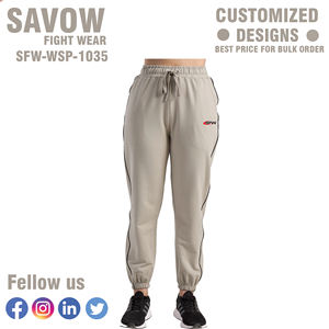 Pantalones de chándal para mujer, venta al por mayor, pantalones para correr a granel, cintura alta, cordón, algodón, poliéster, secado rápido, ropa informal en blanco, OEM Sportswe - Product Image 5