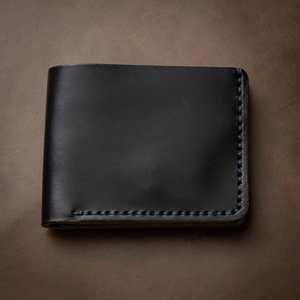 Haute qualité en cuir véritable ouvert à deux volets classique Style Vintage personnalisable hommes portefeuille mince court LBW-0283 Portable - Product Image 6