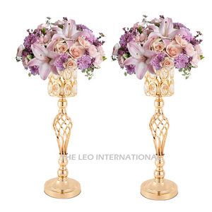 Trending European Stainless Steel <b>Crystal</b> Metal <b>Stand</b> Holder for Table Centerpiece to Enhance Reception Style New Arrival - Product Image 1