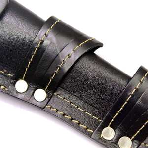 Fourreau de couteau en cuir noir à grain supérieur fait à la main en gros OEM ODM | Conception à double boucle Longueur totale de 10 pouces pour l'extérieur - Product Image 2