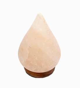 Lámpara de Sal Rosa del Himalaya Pulida en Forma de Lágrima con Base de Madera, Luz Nocturna de Cristal de Piedra Natural, Decoración para el Hogar - Product Image 3