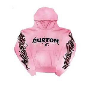 2025 estilo callejero francés Terry bordado desgastado chándal peso pesado 500GSM Material cómodo gran oferta chándal - Product Image 6