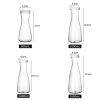 Bouteilles carrées en PET de qualité alimentaire de 600 ml, 1000 ml, 1200 ml, 1600 ml, vides, avec couvercle antivol... ODM OEM