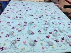 Tissu brodé à la main 3D le plus vendu pour les occasions spéciales de mariage, broderie importée - Product Image 3