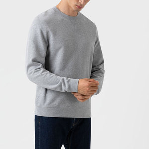 Sudaderas deportivas cómodas de peso pesado Impresión de logotipo personalizado Sudadera térmica de manga larga con puños acanalados para hombres - Product Image 2