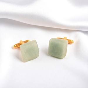 925 Sterling Silver Rough Amazonite Gemstone Cufflinks Natural Uneven Shape Unique <b>Men</b> Jewelry Wedding Gift Handmade <b>Cuff</b> <b>Links</b> - Product Image 1