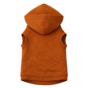 เสื้อฮู้ดสุนัขสีเบจ เสื้อสเวตเชิ้ตสัตว์เลี้ยงสีพื้นเรียบง่าย เนื้อผ้านุ่มแบบฟลีซ เสื้อฮู้ดสำหรับสุนัข - Product Image 5