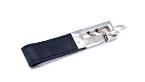 Fourniture directe d'usine porte-clés en cuir de qualité supérieure porte-clés avec logo personnalisé fabricant indien exportateur matériau métallique durable - Product Image 3