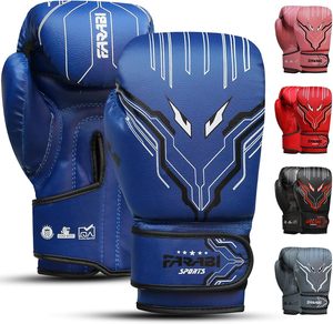 Guantes de Boxeo de Piel Sintética PU Ligeros al por Mayor, Guantes de Entrenamiento MMA con Palma de Malla Transpirable y Correa para la Muñeca, Guantes de Sparring Personalizados para Exteriores - Product Image 1