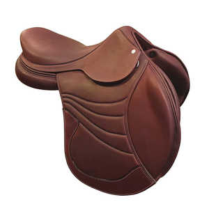 Selle en cuir pour l'équitation |   Selle de course professionnelle en cuir véritable pour cavaliers de saut, logo personnalisé - Product Image 5