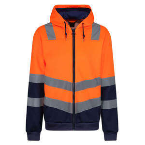 Sudadera con Capucha de Seguridad de Alta Visibilidad para Otoño, Sudadera con Cremallera y Mangas Largas Reflectantes para Hombre, Chaquetas de Seguridad - Product Image 4