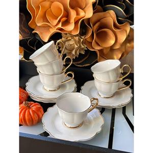 Rosa & più tazza di caffè turco Perla 12 pezzi per 6 persone