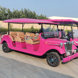 <span class=keywords><strong>Voiture</strong></span> de tourisme classique rose homologuée pour la route, trois places, style vintage, véhicule électrique rétro pour les zones panoramiques - Product Image 6