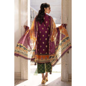 ชุดสูทผ้าไหมดิบปักลายสำเร็จรูป 3 ชิ้น สำหรับผู้หญิง พร้อมผ้าคลุมไหล่ผ้าฝ้ายลายแจ็คการ์ด FE-52008 - Product Image 3