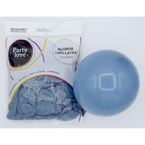 Party Love Latex Balloons Dusk Blue Pastel 30Cm <b>50</b> Pieces Biodegradable Party <b>Decor</b> - Product Image 1
