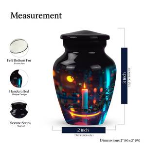 Urna conmemorativa de vela para cenizas humanas 10 "decorativa conmemorativa grande para cenizas de adultos recuerdo cenizas personalizadas urna de 1-200 pulgadas cúbicas - Product Image 6