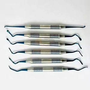 6 pièces en acier inoxydable Composite remplissage Kit dentaire Curettes détartreurs amalgame Instruments de remplissage certifié CE - Product Image 6