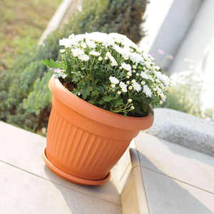 Pot de fleur en plastique de style terre cuite sans base jardinière intérieure et extérieure - Product Image 1