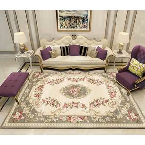พรมขนปุยคริสตัลลายดอกไม้แบบคลาสสิก ขนาดใหญ่ พร้อมแผ่นรองกันลื่น สำหรับโฮมเธียเตอร์ - Product Image 2