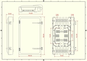 กล่องกระจายสายเคเบิลออปติคอลแบบ FOS-49สำหรับสายไรเซอร์แนวตั้ง - Product Image 6