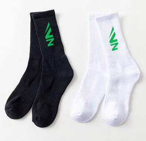 Free Mockup Men's High Quality Spandex/Polyester Custom Crew <b>Socks</b> Breathable Casual Digital Print Logo Body Colorful Character - Product Image 4