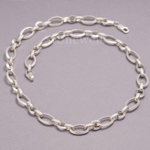 Timeless oro y amarillo 925 plata esterlina cadena de un solo eslabón elegante Unisex todos los días Formal boda desgaste suéter collar - Product Image 1