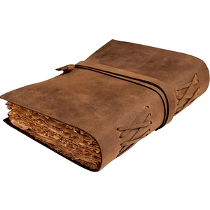 Giá tốt nhất Antique deckle cạnh giấy da Tạp Chí handmade ôm hôn thiết kế dày cổ điển máy tính xách tay chụp câu chuyện của bạn - Product Image 4