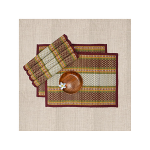 Diwali salle à manger 100% coton brodé Jacquard 14x20 150GSM biodégradable emballage personnalisé fait à la main en Inde tapis de Table en gros - Product Image 5