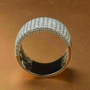 2.60Ct Round Lab-Creado Moissanite 14K Oro blanco Anillo de banda de compromiso para hombres Fn - Product Image 4