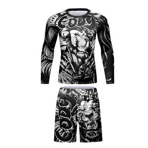 เครื่องป้องกันผดผื่นแบบระเหิดได้เต็มที่กำหนดเอง MMA rushguard - Product Image 1