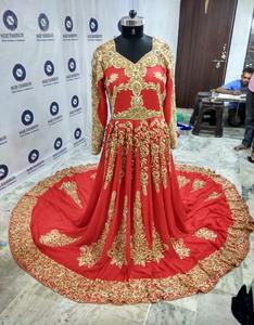 Robes Anarkali longues pour mariée de mariage, ornements de mains lourdes pouvant être personnalisés de n'importe quelle couleur et taille - Product Image 2