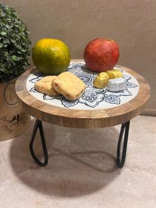 ที่วางเค้กทำจากไม้และเรซินแบบทันสมัยสำหรับงานแต่งงานและของหวานสามารถปรับแต่งได้ - Product Image 3