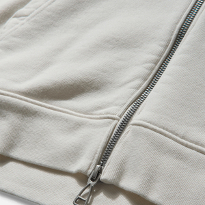 2025 hommes bio 100% coton polaire à capuche nouveau Style automne coupe ample avec fermeture éclair solide et Logo personnalisable col à capuche - Product Image 4