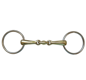 Horse Loose <b>Ring</b> Double Joint Snaffle Bit Polished Smooth Mouthpiece Horse Riding Snaffle Bits Veterinary Instruments - Product Image 3