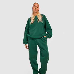 Sweatshirts d'hiver personnalisables pour femmes avec col rond uni orné d'un logo à capuche imprimé sur le devant - Product Image 3