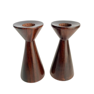 Accessoires de décoration de table vintage Bougeoir décoratif de bureau Conception avantageuse Bougeoir en bois Bougeoir - Product Image 1