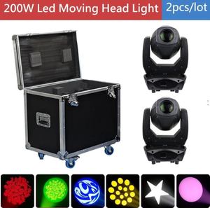 Venta al por mayor de luces LED móviles BECEN originales de 200W (2 unidades por estuche de transporte) para DJ y escenarios, disponibles en stock en EE. UU. para compra a granel. - Product Image 5