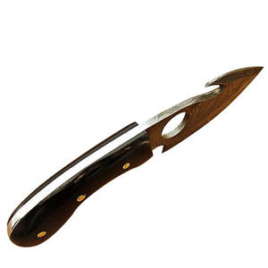 Couteau à désosser Jexmoo OEM, fabriqué à la main, en acier Damas de qualité industrielle, manche en bois de résine, étui en cuir, cadeau idéal pour le camping et la chasse - Product Image 4