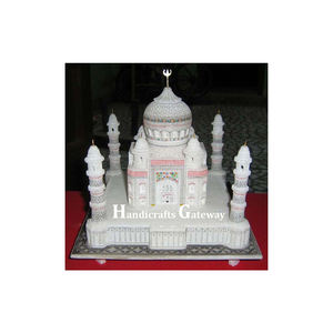 Articles d'artisanat personnaliser conçu à la main beau modèle de Taj Mahal en marbre de haute qualité décoration de la maison et cadeau d'affaires - Product Image 1