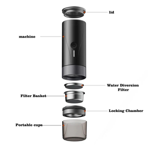 Máy pha cà phê ngoài trời tự làm nóng di động PCM04A 20Bar, xay siêu mịn, tương thích với máy pha cà phê du lịch điện - Product Image 2