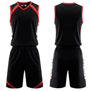 Conjuntos de baloncesto para hombre Diseño de logotipo personalizado gratuito Uniformes lisos al por mayor-Camisas y pantalones cortos de sublimación - Product Image 6